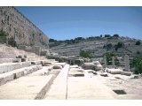 Jerusalem - Temple steps (Mt of Olives in background)